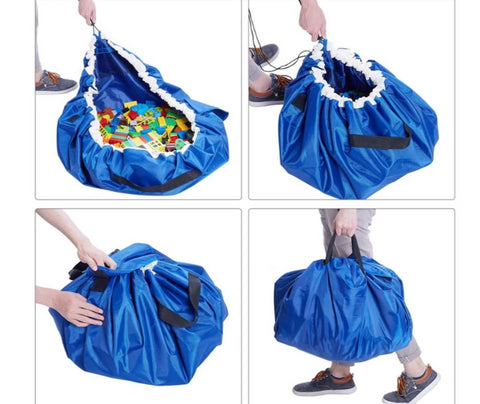 Image of 2 in 1 Toy Storage Bag Play Mat