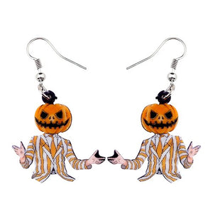 FREE OFFER Halloween Pumpkin Gentleman Earrings