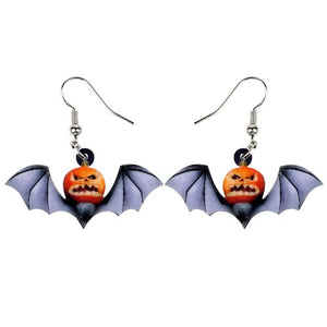 FREE OFFER Halloween Pumpkin Bat Earrings