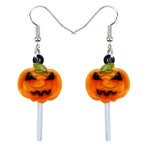 FREE OFFER Halloween Sweet Pumpkin Lollipop Candy Earrings