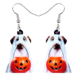 FREE OFFER Halloween Pumpkin Ghost Dog Earrings