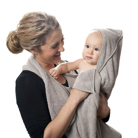 Image of Hooded Baby Bath Towel Apron