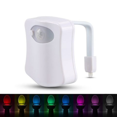 Image of Motion Activated LED Toilet Bowl Night Light