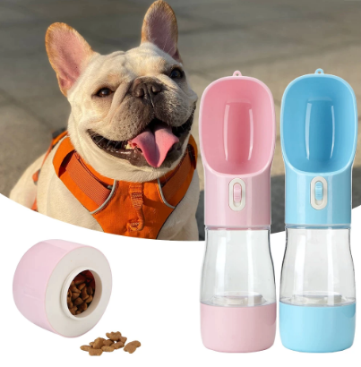 2 in 1 Dog Water Bottle With Food Storage