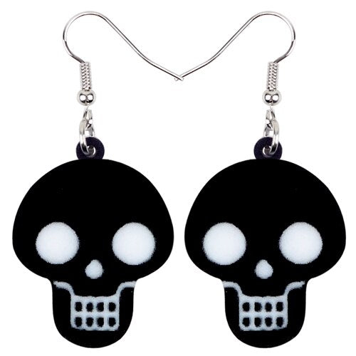 FREE OFFER Halloween Cute Black Skull Earrings
