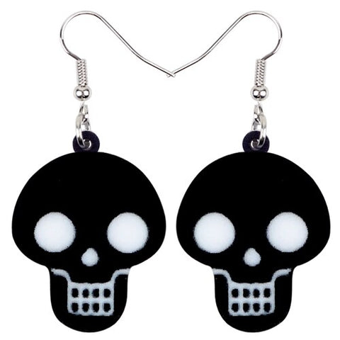 Image of FREE OFFER Halloween Cute Black Skull Earrings