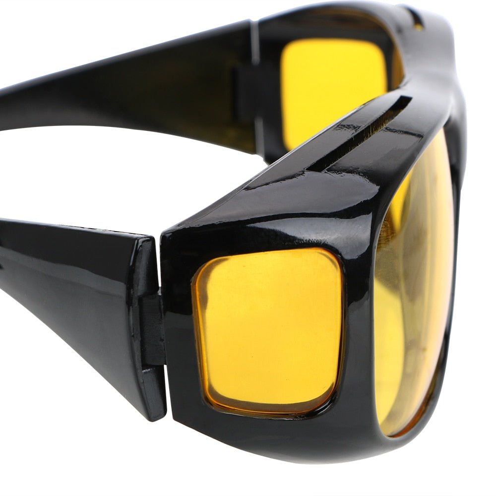 HD Night Vision Driving & Cycling Glasses (Fits Over Prescription Glasses)