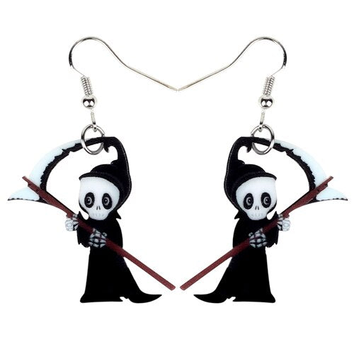 FREE OFFER Anime Death Grim Reaper Halloween Earrings