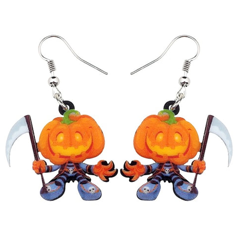 FREE OFFER Halloween Smile Pumpkin Reaper Earrings