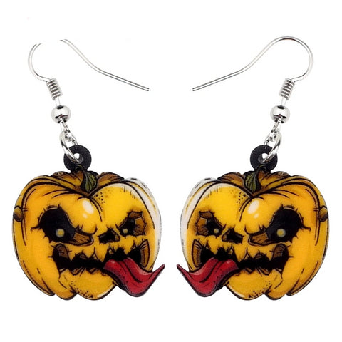 Image of FREE OFFER Halloween Pumpkin Monster Earrings