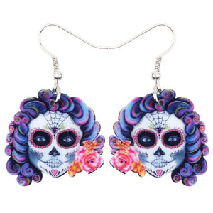 FREE OFFER Medusa Halloween Festival Skeleton Skull Pattern Earrings