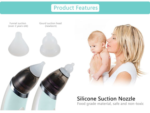 USB Rechargeable Electric Nasal Aspirator - Baby Nose Cleaner