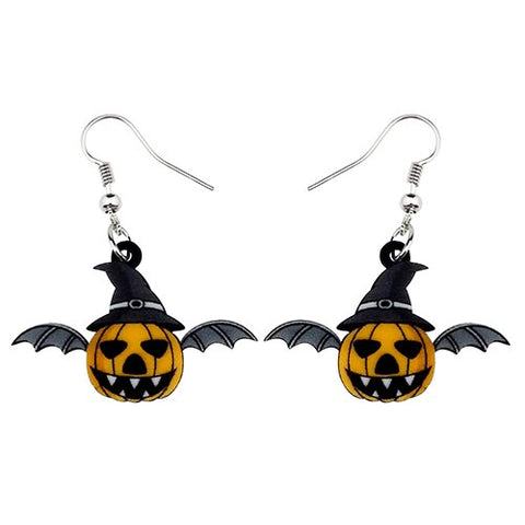 FREE OFFER Halloween Novelty Pumpkin Bat Earrings