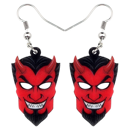FREE OFFER Red Devil Monster Mask Halloween Earrings
